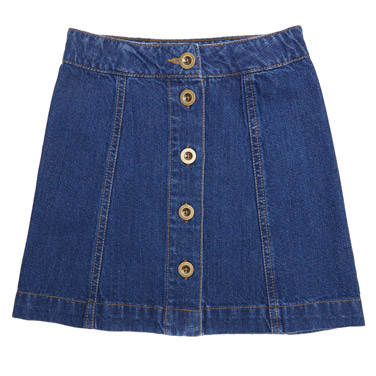 Younger Girls Denim Button Skirt